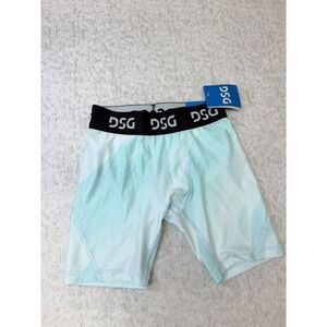 DSG Boys Print Compression Shorts Light Blue AI Formations Size Medium NEW‎